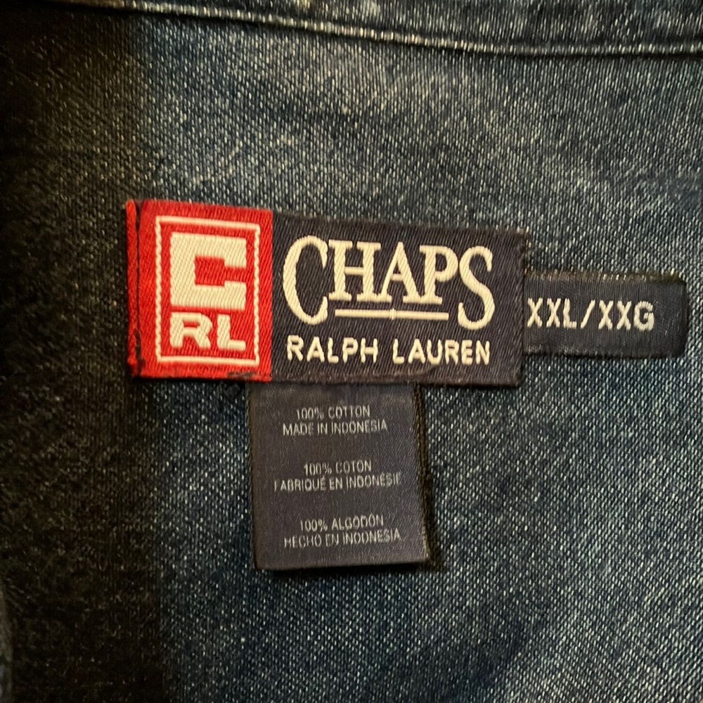 chaps by Ralph lauren XXL denim button down shirt